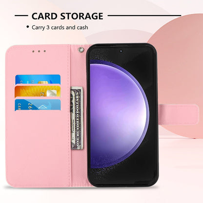 Samsung Galaxy S24 5G Leather Flip Phone Case with 3D Painted Design, Card Holder, Wallet & Stand Function - Durable Protection & Easy Access