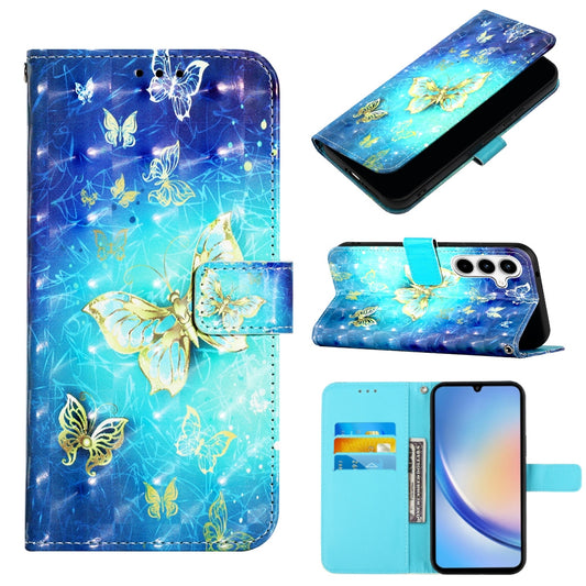 Samsung Galaxy A35 5G Leather Flip Phone Case with 3D Painted Design, Card Holder, Wallet & Stand Function - Durable Protection & Easy Access