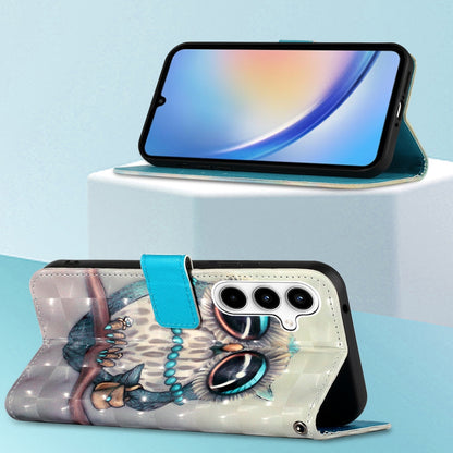 Samsung Galaxy A35 5G Leather Flip Phone Case with 3D Painted Design, Card Holder, Wallet & Stand Function - Durable Protection & Easy Access