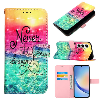 Samsung Galaxy A35 5G Leather Flip Phone Case with 3D Painted Design, Card Holder, Wallet & Stand Function - Durable Protection & Easy Access