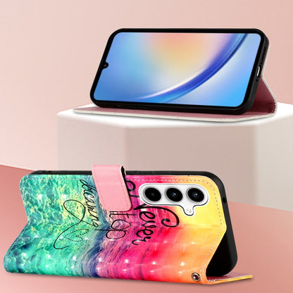 Samsung Galaxy A35 5G Leather Flip Phone Case with 3D Painted Design, Card Holder, Wallet & Stand Function - Durable Protection & Easy Access