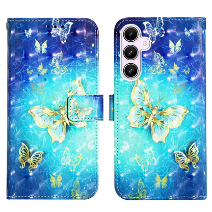 Samsung Galaxy A55 Leather Flip Phone Case with 3D Painted Design, Card Holder, Wallet & Stand Function - Durable Protection & Easy Access