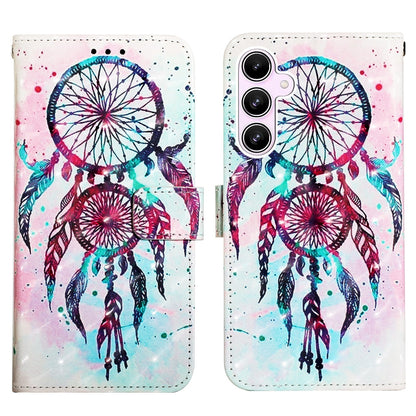 Samsung Galaxy A55 Leather Flip Phone Case with 3D Painted Design, Card Holder, Wallet & Stand Function - Durable Protection & Easy Access