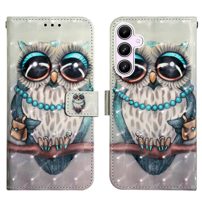 Samsung Galaxy A55 Leather Flip Phone Case with 3D Painted Design, Card Holder, Wallet & Stand Function - Durable Protection & Easy Access