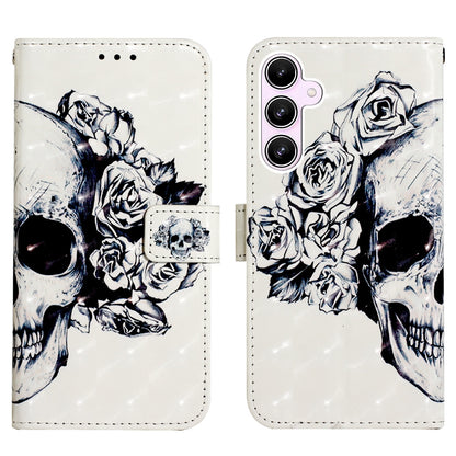 Samsung Galaxy A55 Leather Flip Phone Case with 3D Painted Design, Card Holder, Wallet & Stand Function - Durable Protection & Easy Access