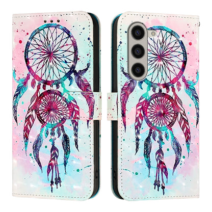 Samsung Galaxy Z Fold6 Leather Flip Phone Case with 3D Painted Design, Card Holder, Wallet & Stand Function - Durable Protection & Easy Access