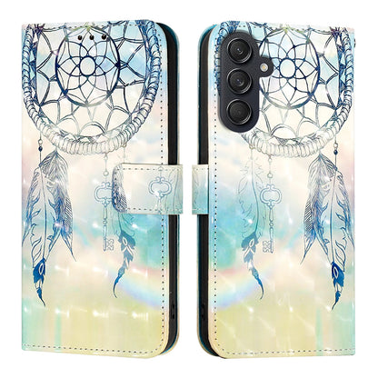 Samsung Galaxy M55 Leather Flip Phone Case with 3D Painted Design, Card Holder, Wallet & Stand Function - Durable Protection & Easy Access