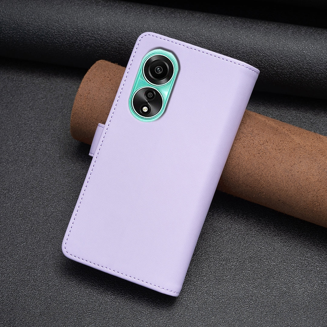 OPPO A78 4G Leather Flip Phone Case with Zipper Wallet and 9 Card Slots, Durable PU + TPU Material