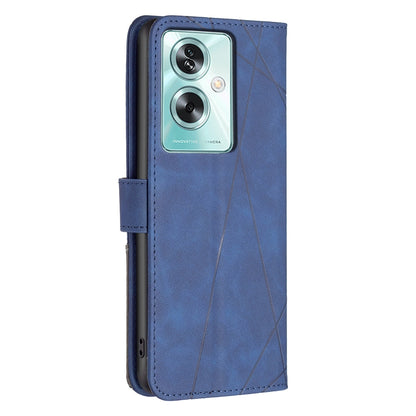 OPPO A79 5G Rhombus Texture Leather Phone Case with Magnetic Buckle and Card Holder