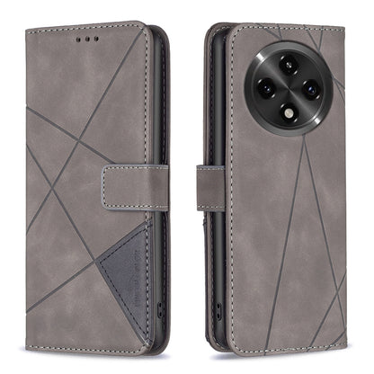 OPPO A2 Pro 5G Rhombus Texture Leather Phone Case with Magnetic Buckle and Card Holder