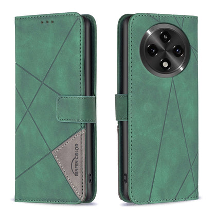 OPPO A2 Pro 5G Rhombus Texture Leather Phone Case with Magnetic Buckle and Card Holder
