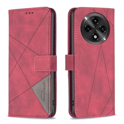 OPPO A2 Pro 5G Rhombus Texture Leather Phone Case with Magnetic Buckle and Card Holder