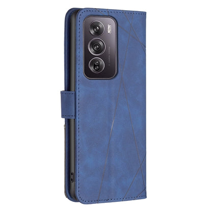 OPPO Reno12 Pro Global Rhombus Texture Leather Phone Case with Magnetic Buckle and Card Holder