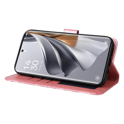 OPPO eno10 Pro 5G Sunflower Embossed Leather Wallet Phone Case with Kickstand and Card Holder