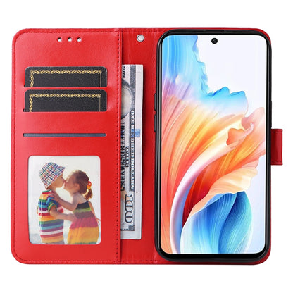 OPPO A79 5G Sunflower Embossed Leather Wallet Phone Case with Kickstand and Card Holder