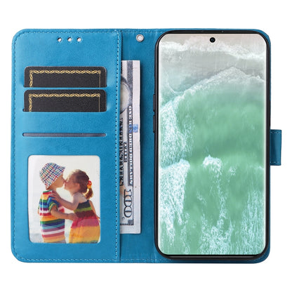 OPPO Reno11 5G Global Sunflower Embossed Leather Wallet Phone Case with Kickstand and Card Holder