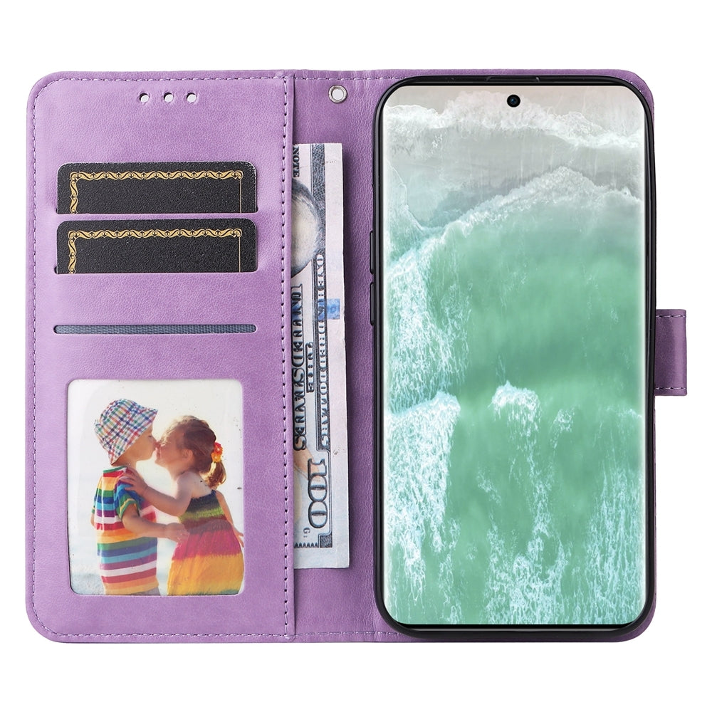 OPPO Reno11 5G Global Sunflower Embossed Leather Wallet Phone Case with Kickstand and Card Holder