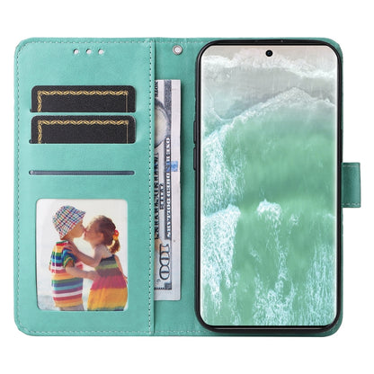 OPPO Reno11 5G Global Sunflower Embossed Leather Wallet Phone Case with Kickstand and Card Holder