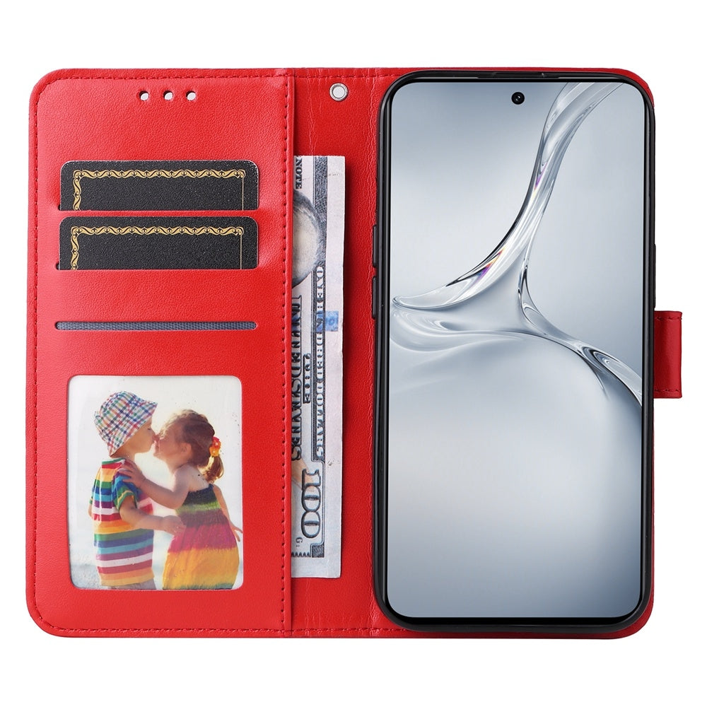 OPPO K12x Sunflower Embossed Leather Wallet Phone Case with Kickstand and Card Holder