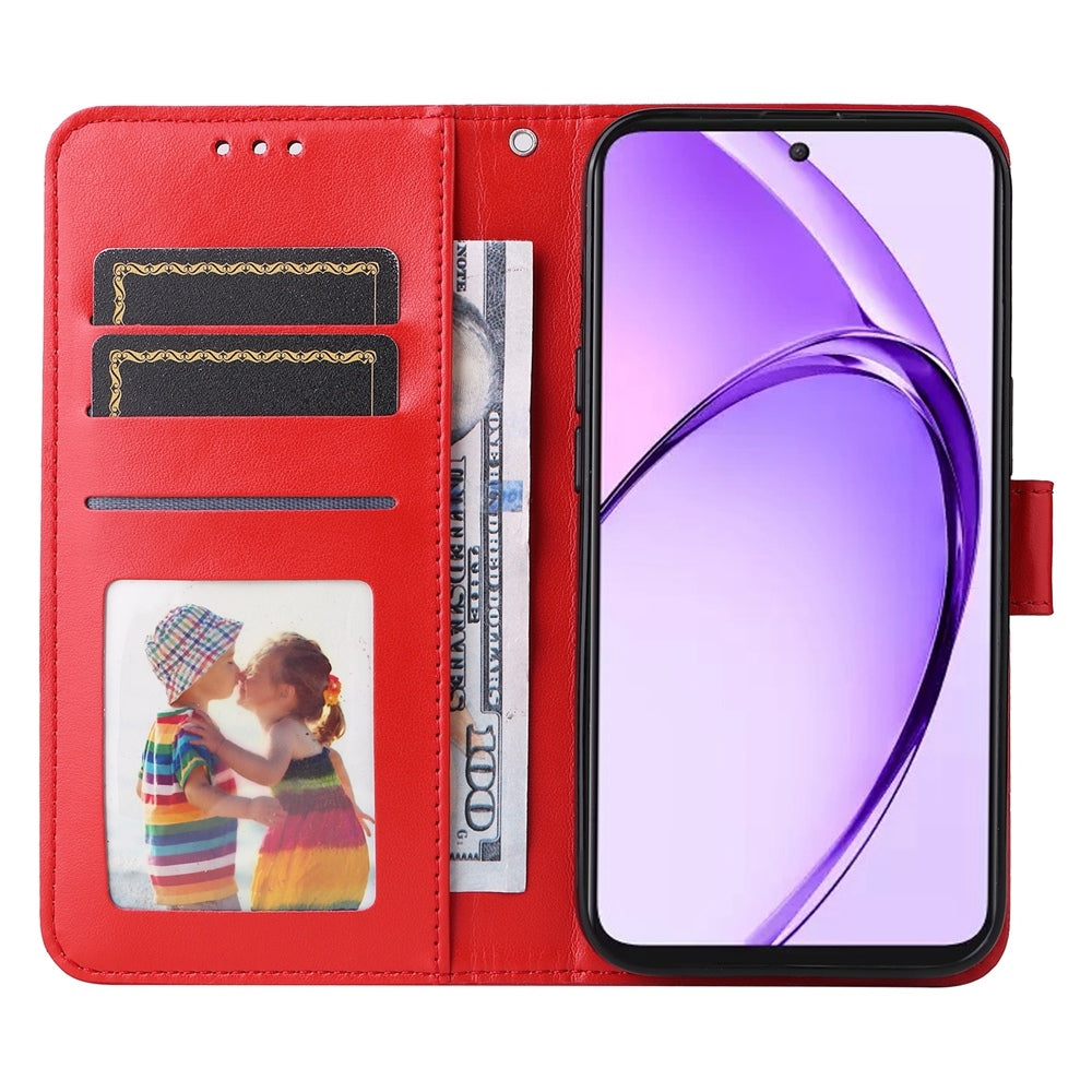 OPPO A3 Pro 5G Sunflower Embossed Leather Wallet Phone Case with Kickstand and Card Holder
