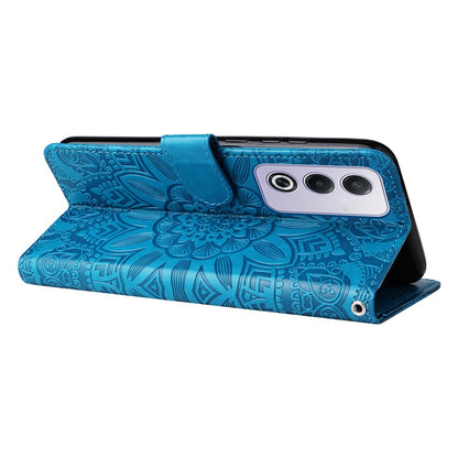 OPPO A3 Pro 5G Sunflower Embossed Leather Wallet Phone Case with Kickstand and Card Holder