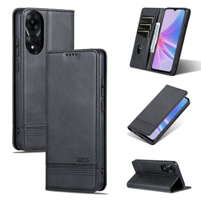 OPPO A78 4G Leather Wallet Case with Card Holder & Magnetic Closure