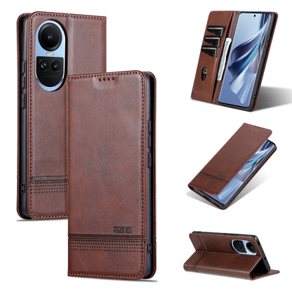 OPPO Reno10 Global Leather Wallet Case with Card Holder & Magnetic Closure