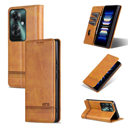 OPPO Reno11 F Leather Wallet Case with Card Holder & Magnetic Closure