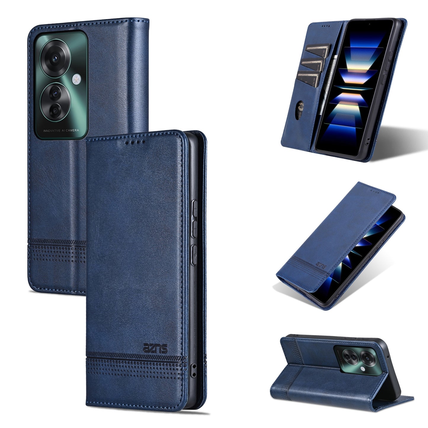 OPPO Reno11 F Leather Wallet Case with Card Holder & Magnetic Closure