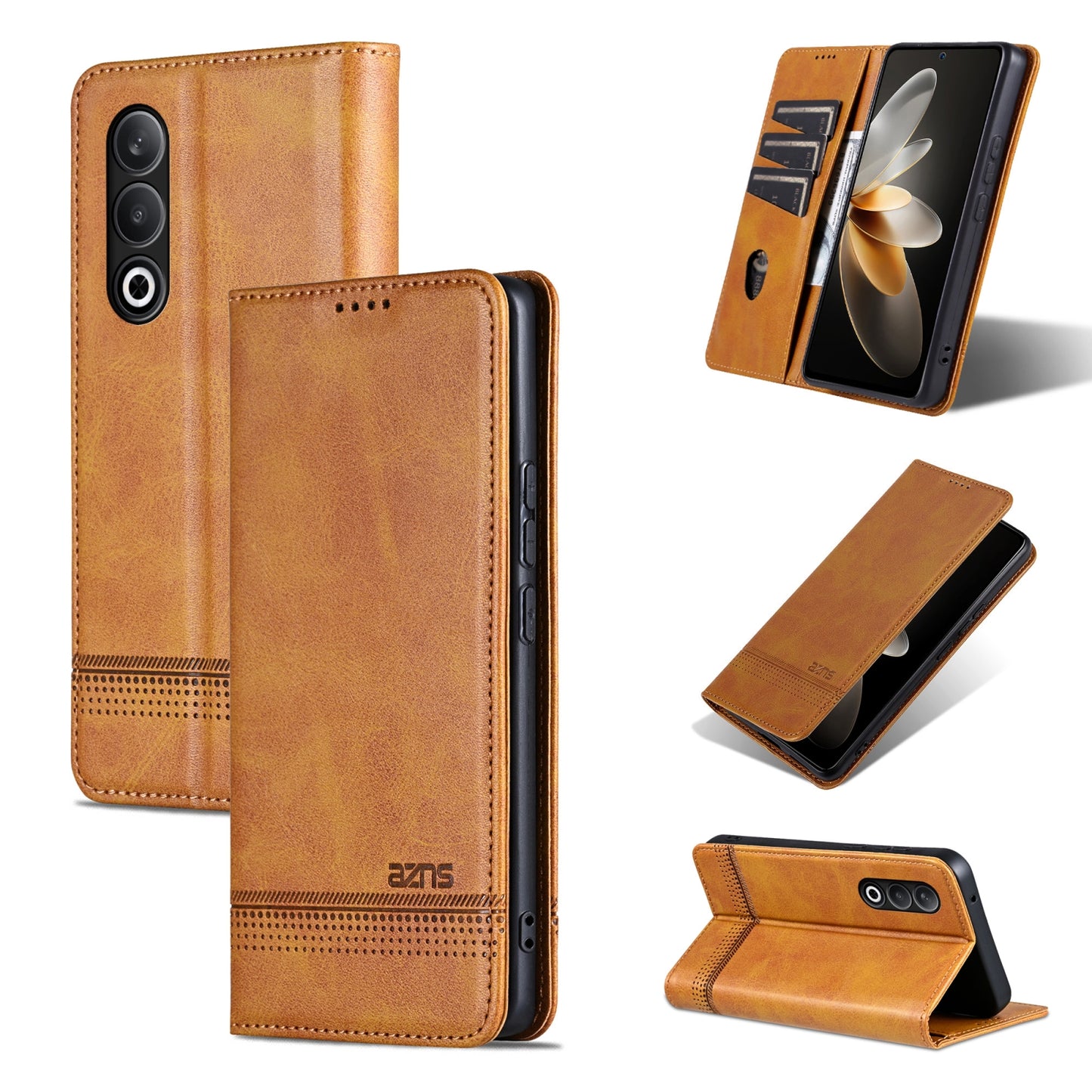 OPPO K12 Leather Wallet Case with Card Holder & Magnetic Closure