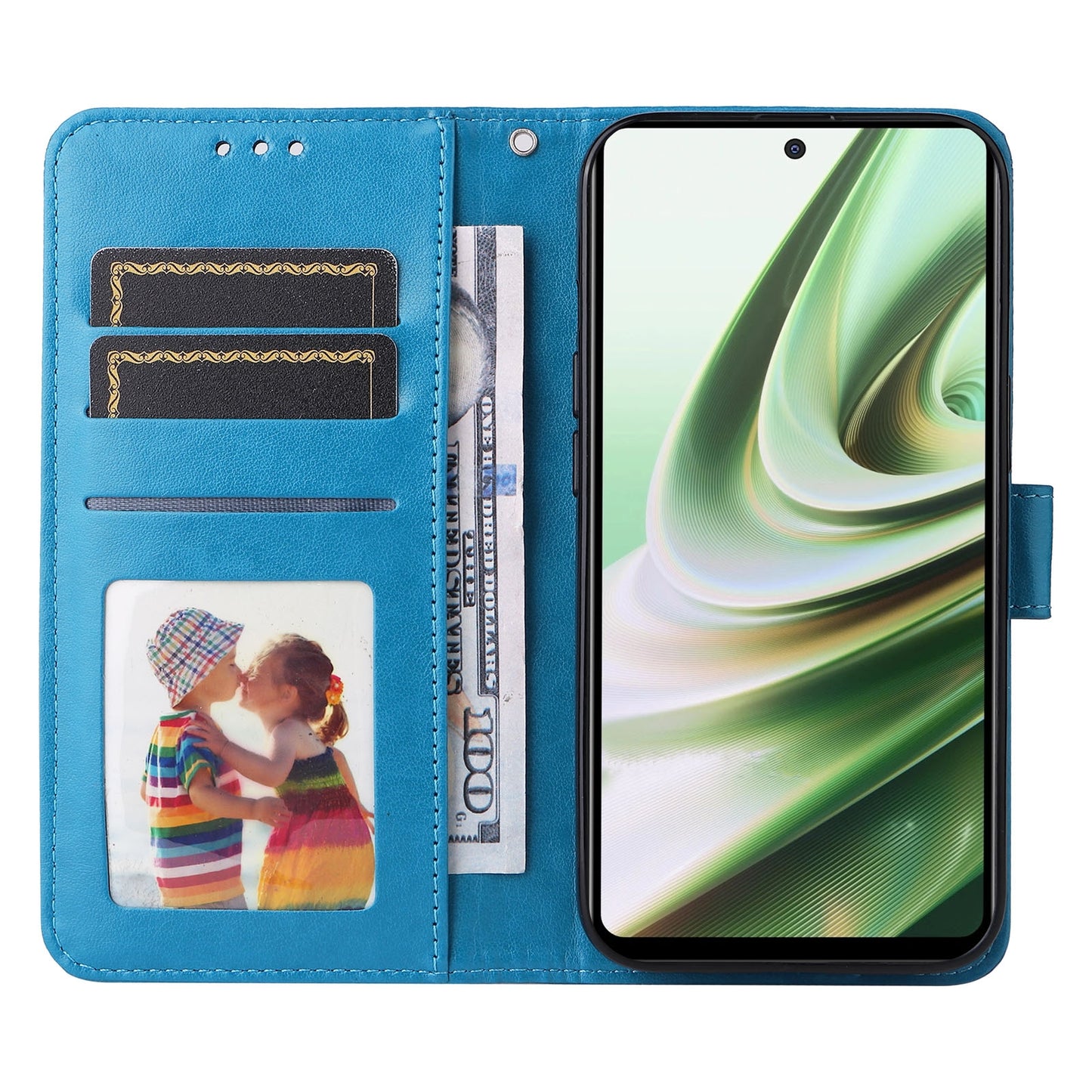 OnePlus Nord CE3 Sunflower Embossed Leather Wallet Phone Case with Kickstand and Card Holder