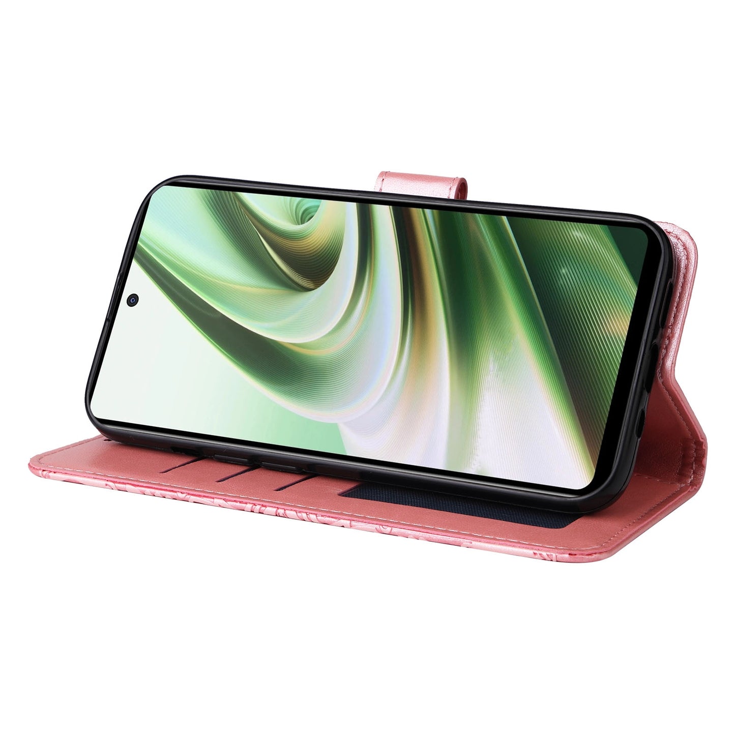 OnePlus Nord CE3 Sunflower Embossed Leather Wallet Phone Case with Kickstand and Card Holder