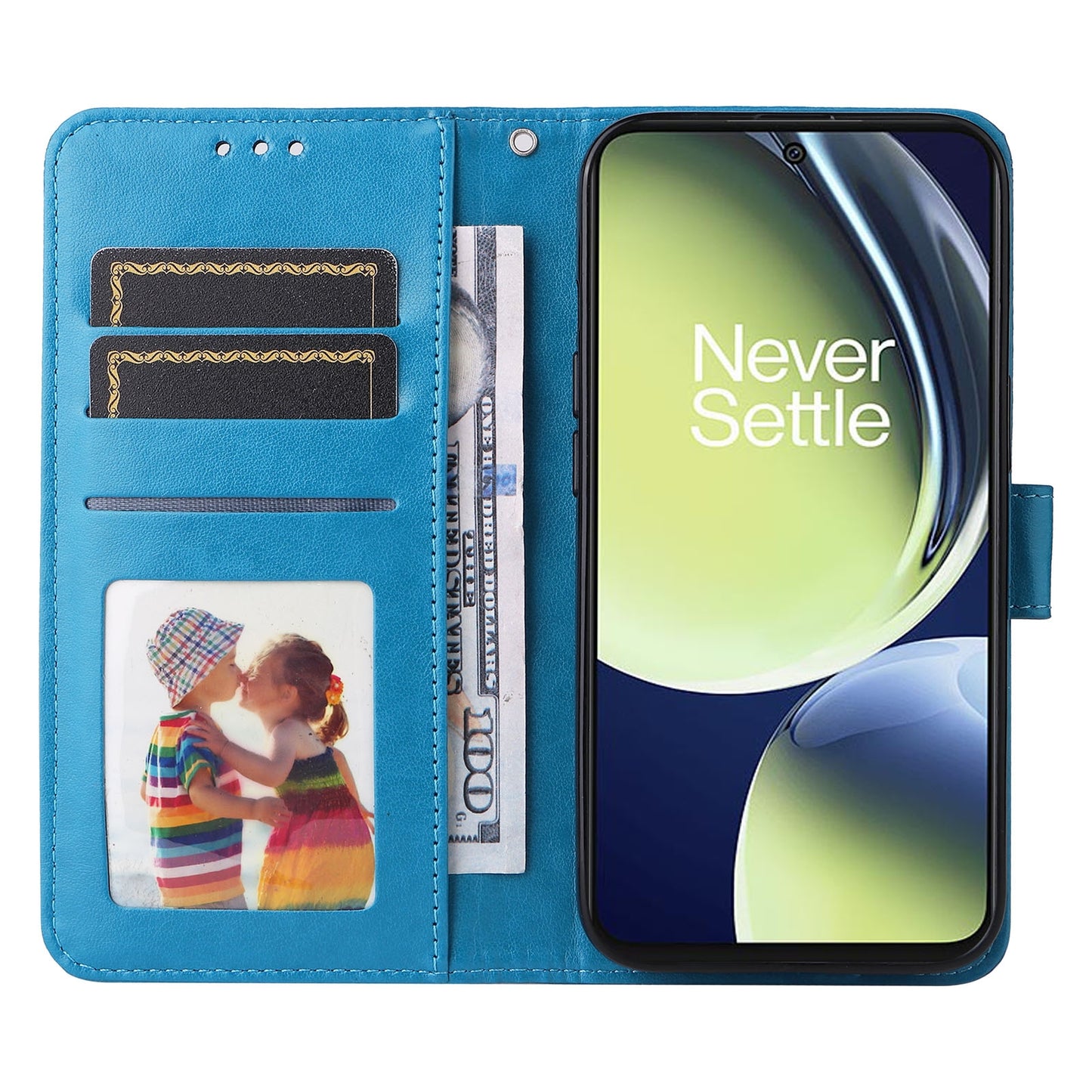 OnePlus Nord CE 3 Lite Sunflower Embossed Leather Wallet Phone Case with Kickstand and Card Holder