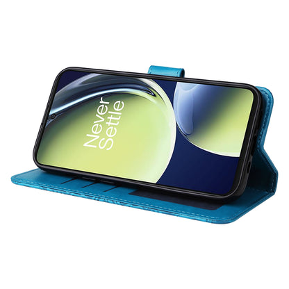 OnePlus Nord N30 Sunflower Embossed Leather Wallet Phone Case with Kickstand and Card Holder