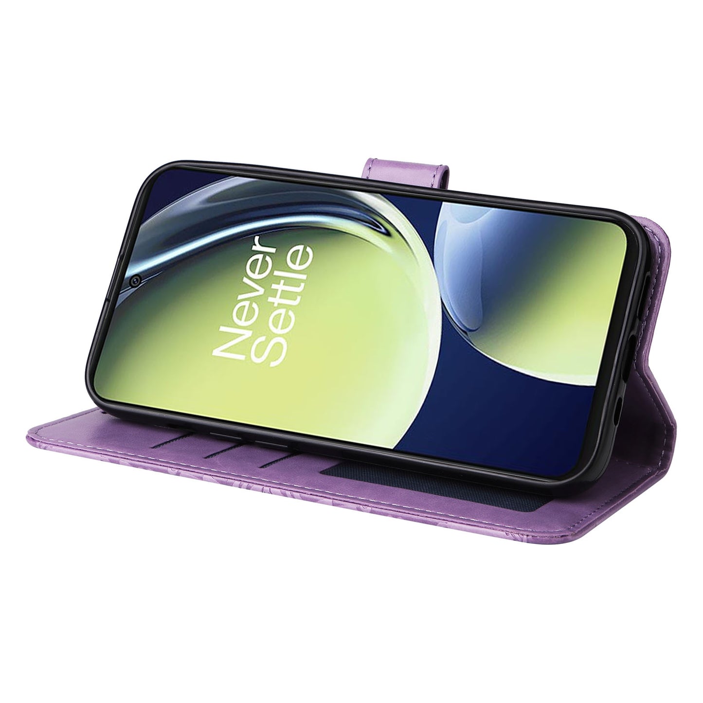 OnePlus Nord CE 3 Lite Sunflower Embossed Leather Wallet Phone Case with Kickstand and Card Holder