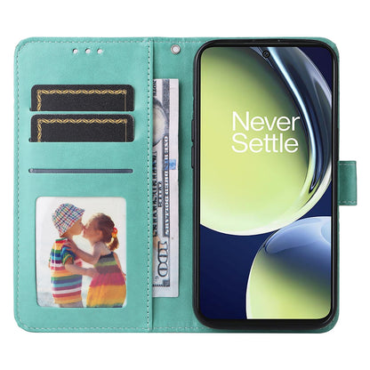 OnePlus Nord N30 Sunflower Embossed Leather Wallet Phone Case with Kickstand and Card Holder