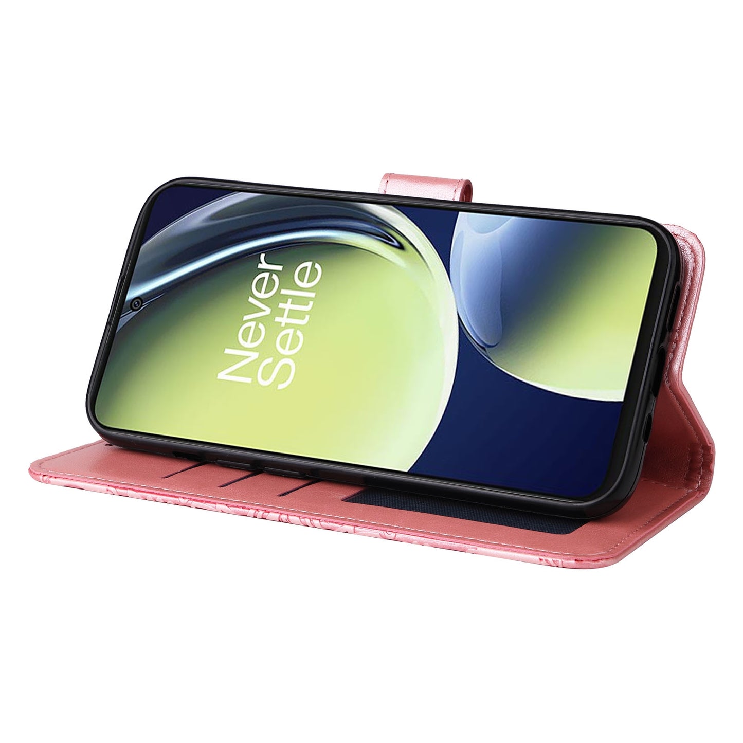 OnePlus Nord CE 3 Lite Sunflower Embossed Leather Wallet Phone Case with Kickstand and Card Holder