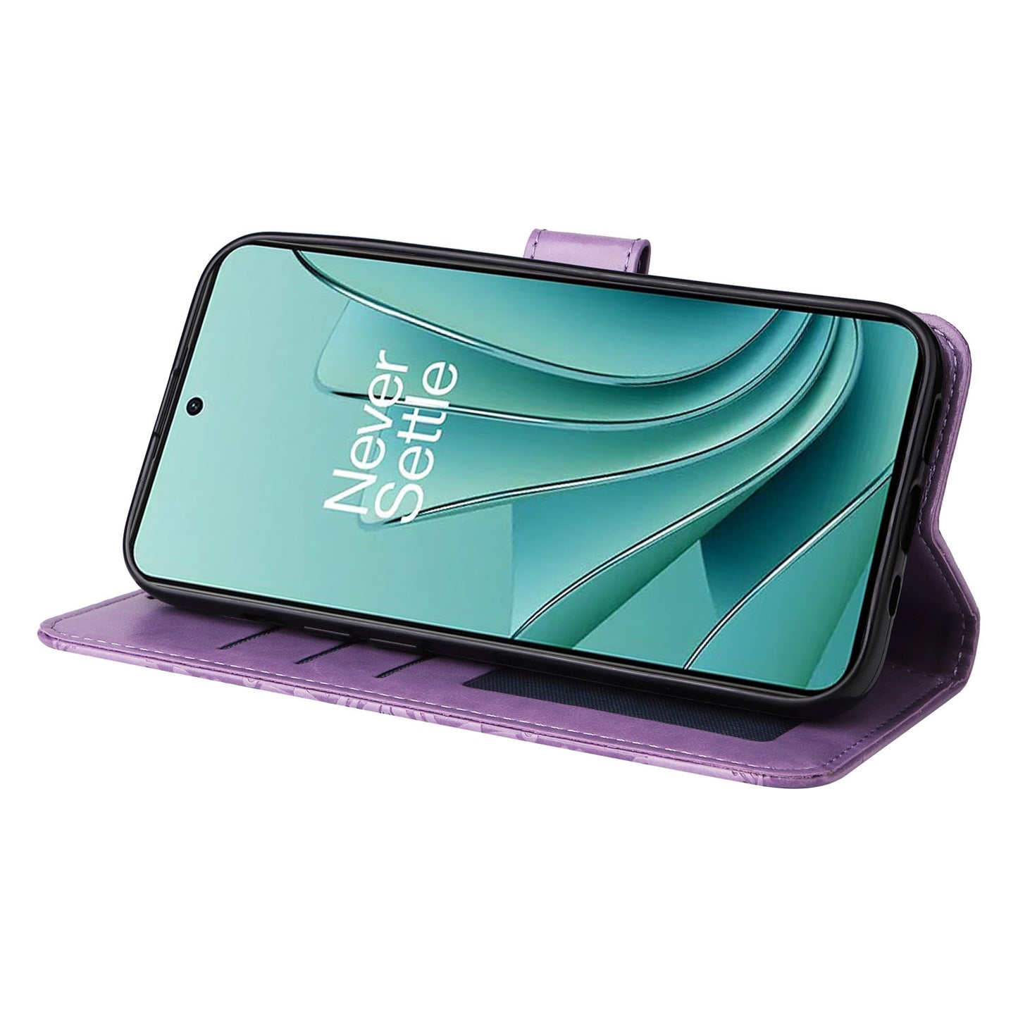 OnePlus Ace 2V Sunflower Embossed Leather Wallet Phone Case with Kickstand and Card Holder