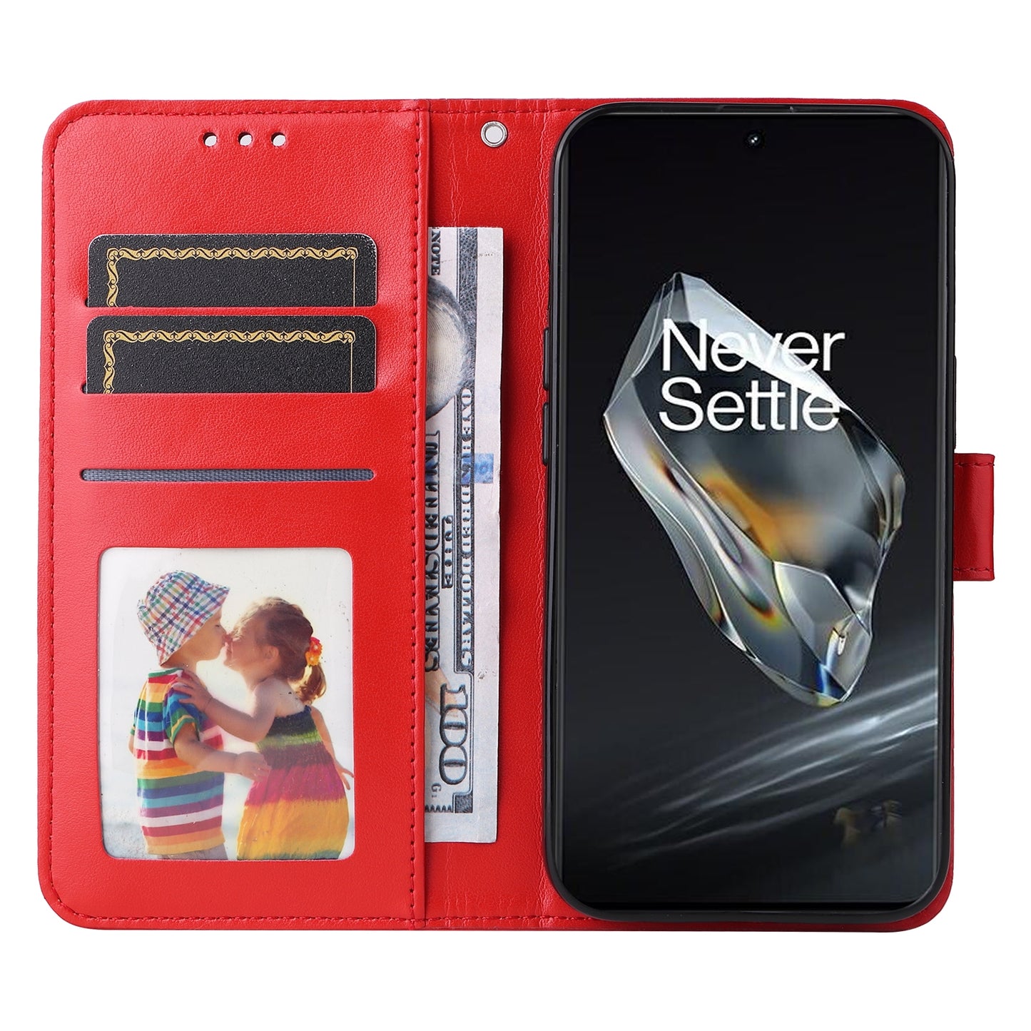 OnePlus 12 Sunflower Embossed Leather Wallet Phone Case with Kickstand and Card Holder