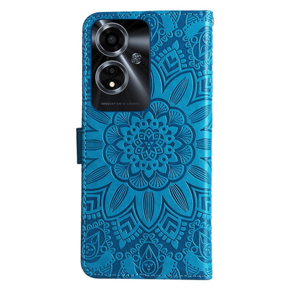 OnePlus 12R Sunflower Embossed Leather Wallet Phone Case with Kickstand and Card Holder
