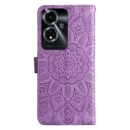 OnePlus 12R Sunflower Embossed Leather Wallet Phone Case with Kickstand and Card Holder