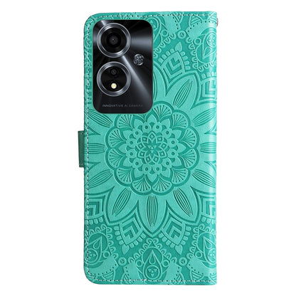 OnePlus 12R Sunflower Embossed Leather Wallet Phone Case with Kickstand and Card Holder