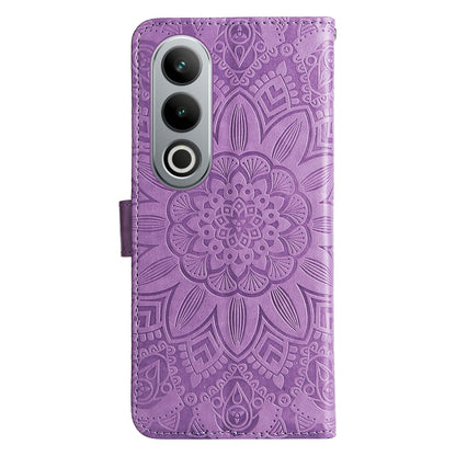 OnePlus Ace 3V Sunflower Embossed Leather Wallet Phone Case with Kickstand and Card Holder