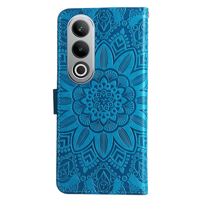 OnePlus Nord CE4 Sunflower Embossed Leather Wallet Phone Case with Kickstand and Card Holder