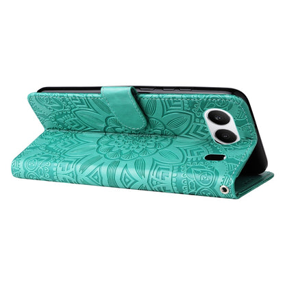 OnePlus Nord 4 Sunflower Embossed Leather Wallet Phone Case with Kickstand and Card Holder