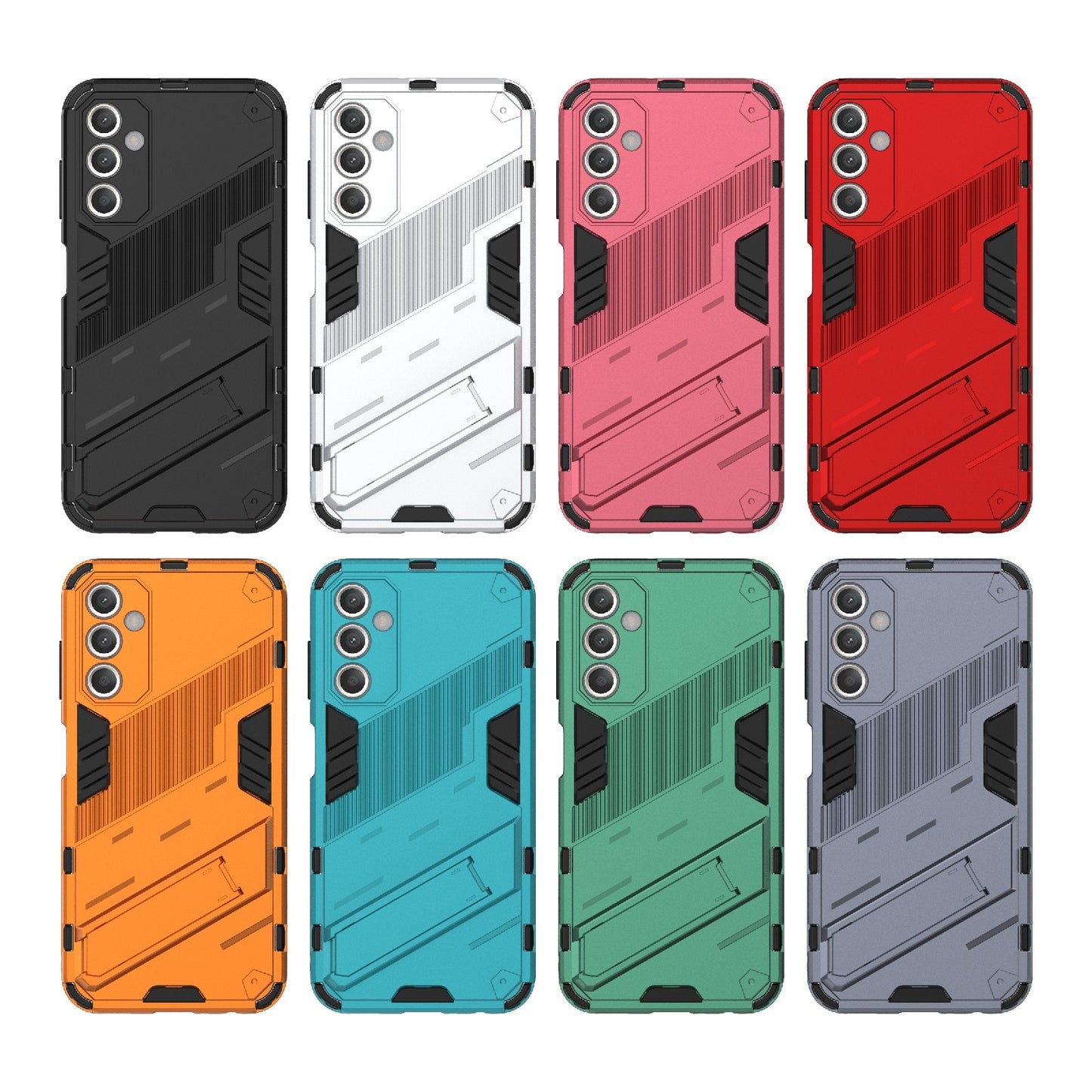 Samsung Galaxy A25 5G Shockproof Phone Case - Punk Armor 2-in-1 PC + TPU with Invisible Holder
