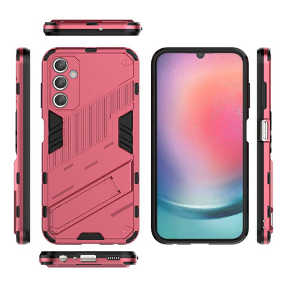 Samsung Galaxy A25 5G Shockproof Phone Case - Punk Armor 2-in-1 PC + TPU with Invisible Holder