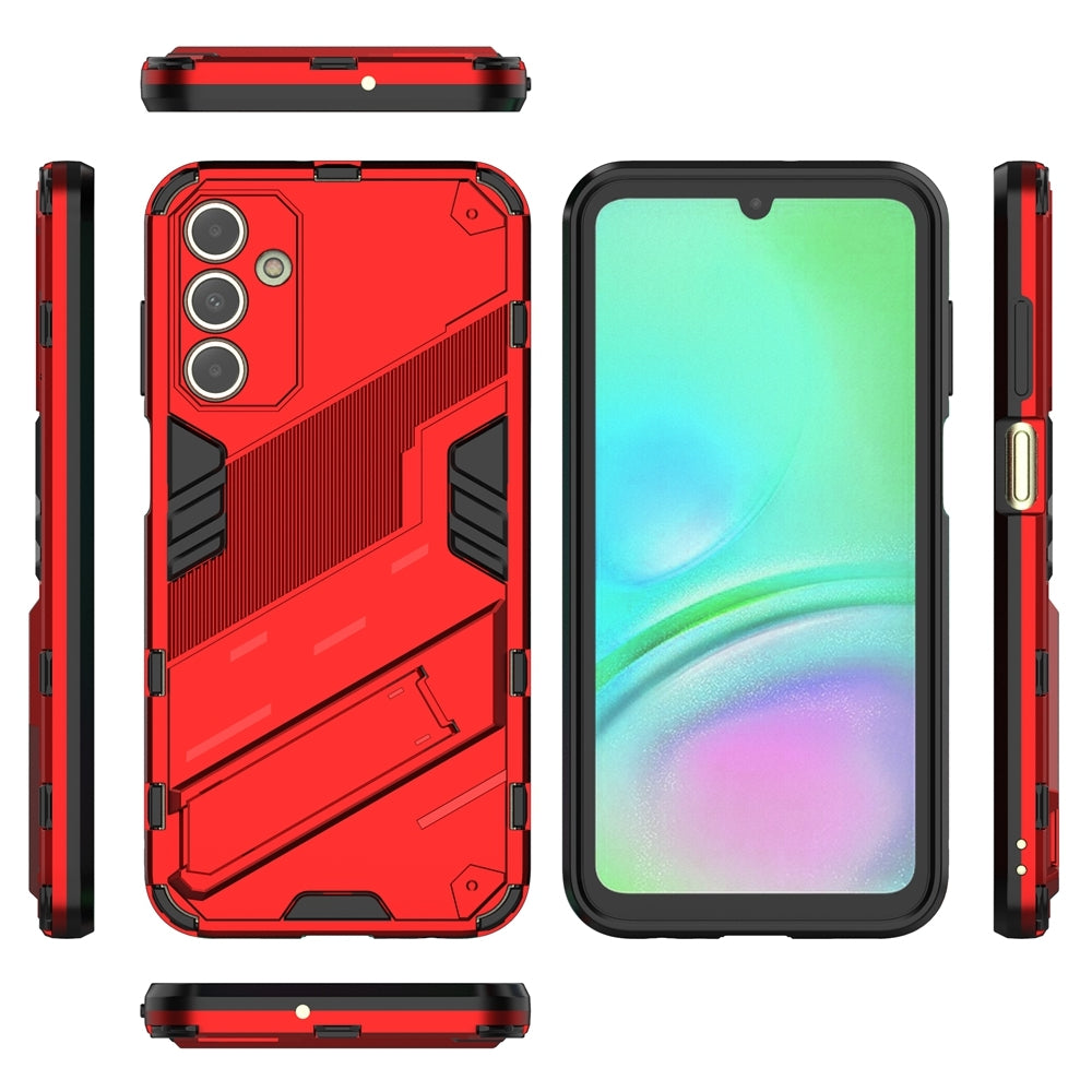 Samsung Galaxy A15 Shockproof Phone Case - Punk Armor 2-in-1 PC + TPU with Invisible Holder