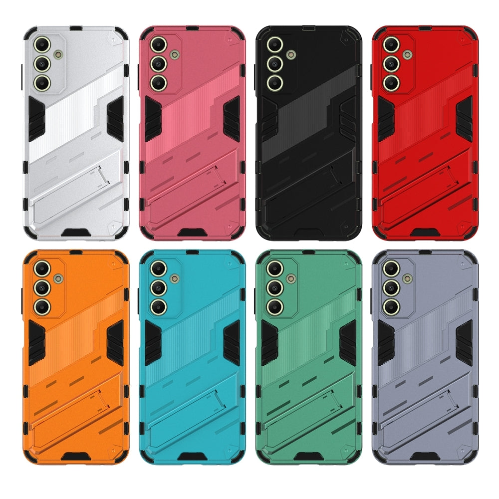 Samsung Galaxy A15 Shockproof Phone Case - Punk Armor 2-in-1 PC + TPU with Invisible Holder