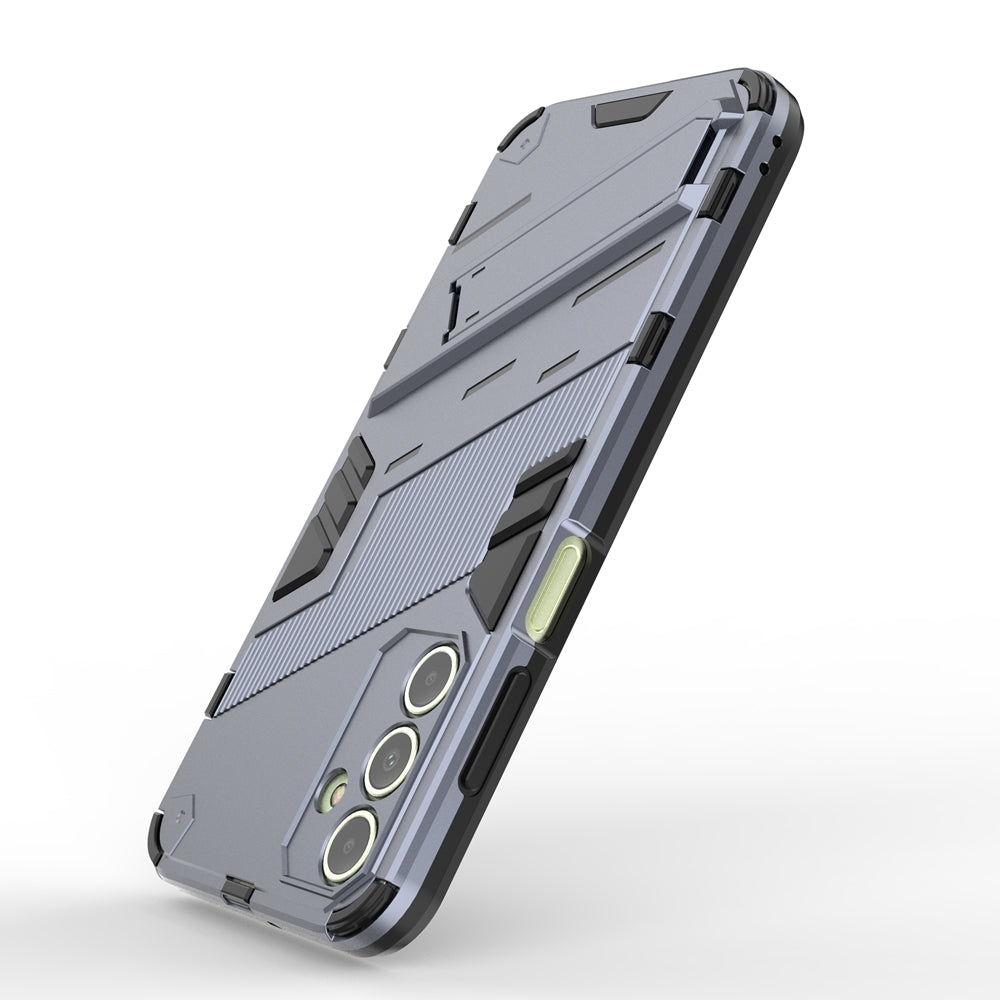 Samsung Galaxy A15 Shockproof Phone Case - Punk Armor 2-in-1 PC + TPU with Invisible Holder